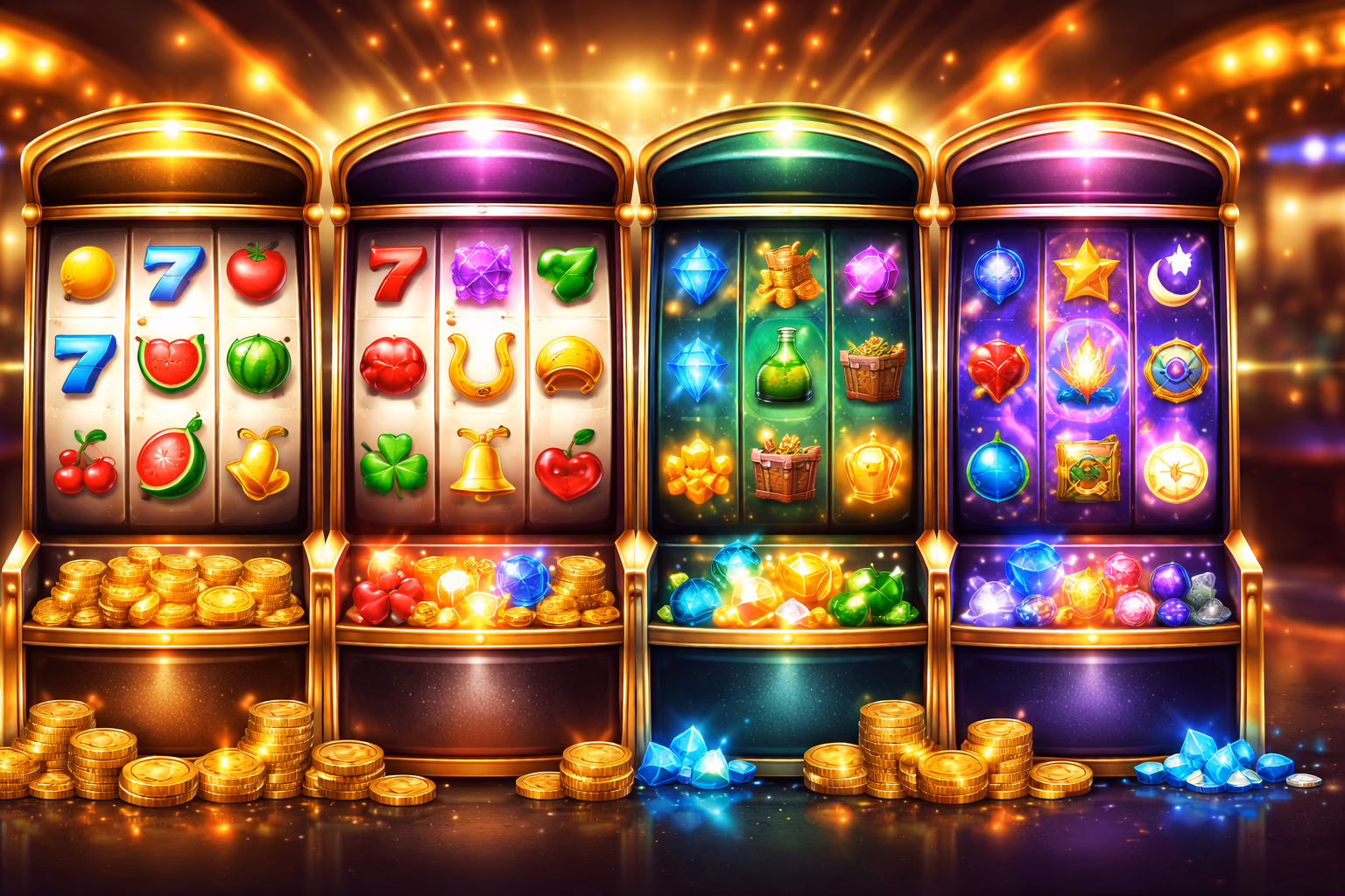 Tragamonedas destacadas y categorías de carretes 77IGAME